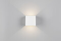 Aplica de perete pentru exterior Genie, RL NOW, 10x10.5x10 cm, 1W, 2x SMD, plastic, alb mat