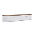Comoda TV, Nordure, Ligne 140, 140x25x25 cm, Pin Atlantic / Alb