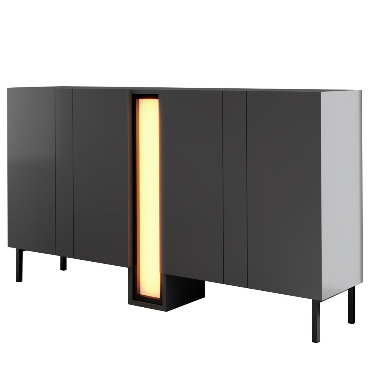 Consola, Hanah Home, Nova, 155x85x32 cm, Antracit - view 5