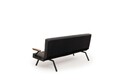 Canapea extensibila cu 3 locuri, Futon, 859FTN2906, Metal , Gri inchis