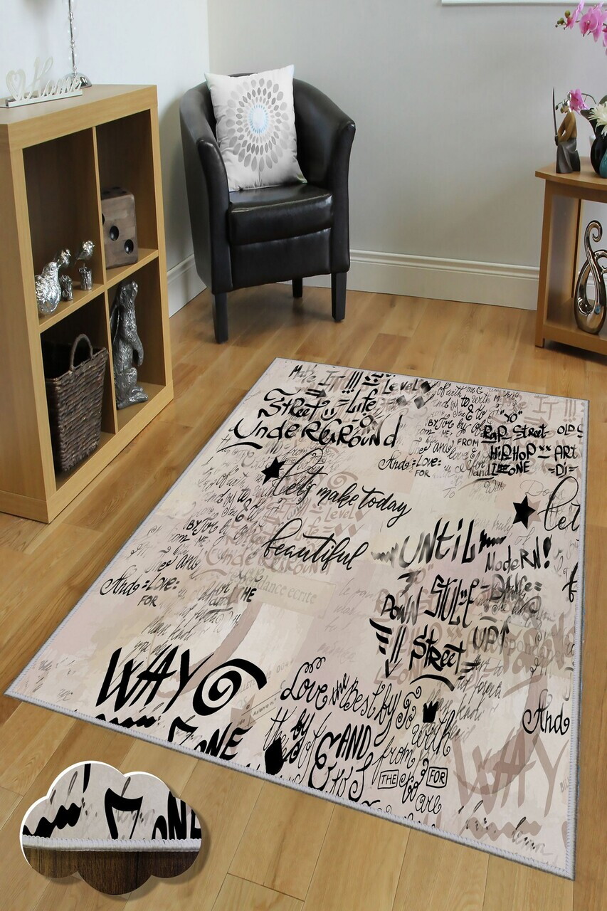 Covor Hmnt232 80x200 cm Poliester Multicolor
