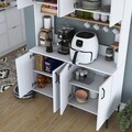 Dulap multifunctional, Rani, JE176, Alb/Maro
