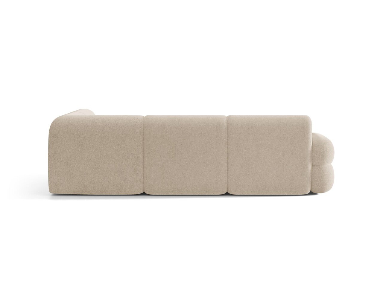 Coltar dreapta 5 locuri, Neo, Micadoni Home, 295x210x83 cm, tesatura Boucle, bej — imaginea 2