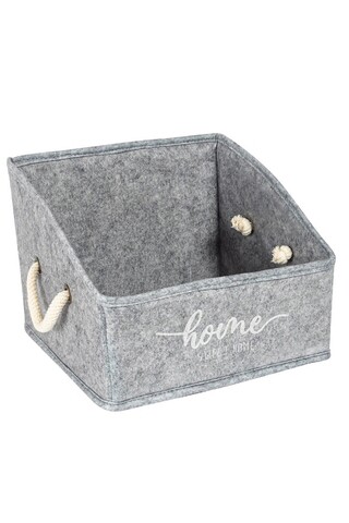 Cos depozitare, als-03747, 23x18x22 cm, fetru, gri