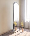 Oglinda decorativa, Siam, Emma, 50x160x2.2 cm, MDF , Negru
