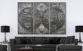 Set 3 decoratiuni de perete World, Mauro Ferretti, 240x170 cm, MDF, multicolor