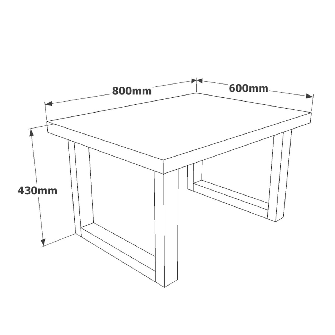 Masuta de cafea, Hanah Home, Mn02-Ba, 80x43x60 cm, Nuc / Antracit - view 7