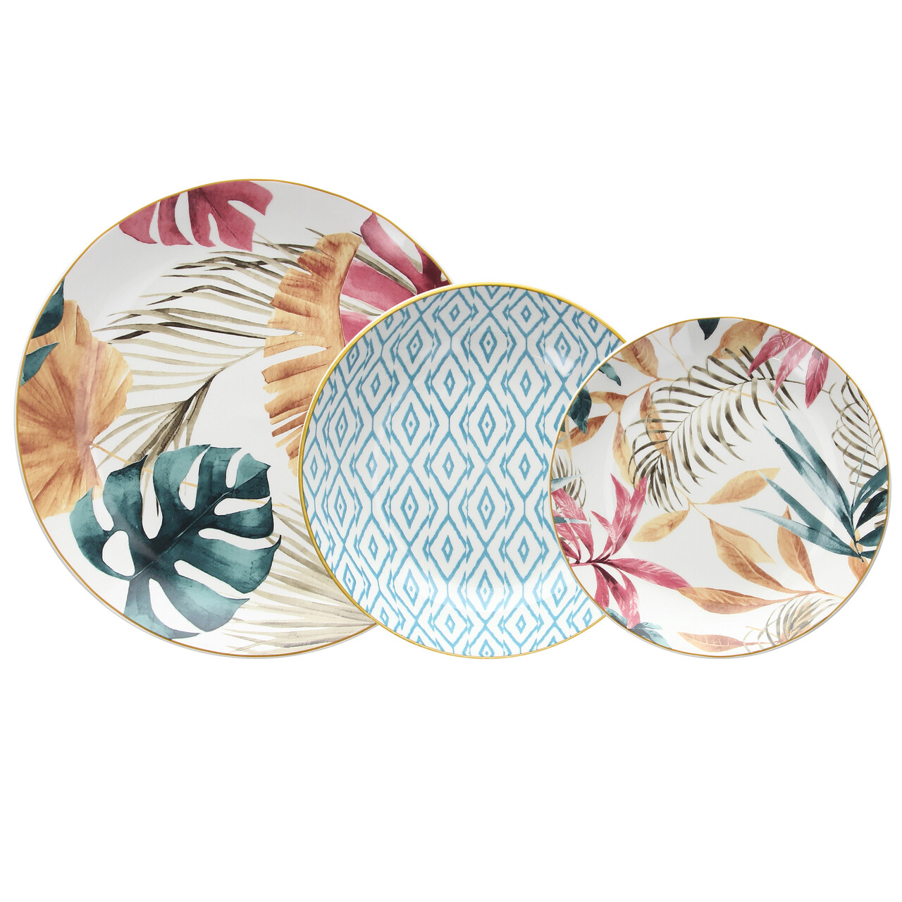 Serviciu de masa 18 piese Madison Tropical, Tognana Porcellane, portelan, multicolor - 1 | YEO