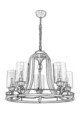 Lustra, Avonni, 683AVN1115, Metal, Maro antichizat