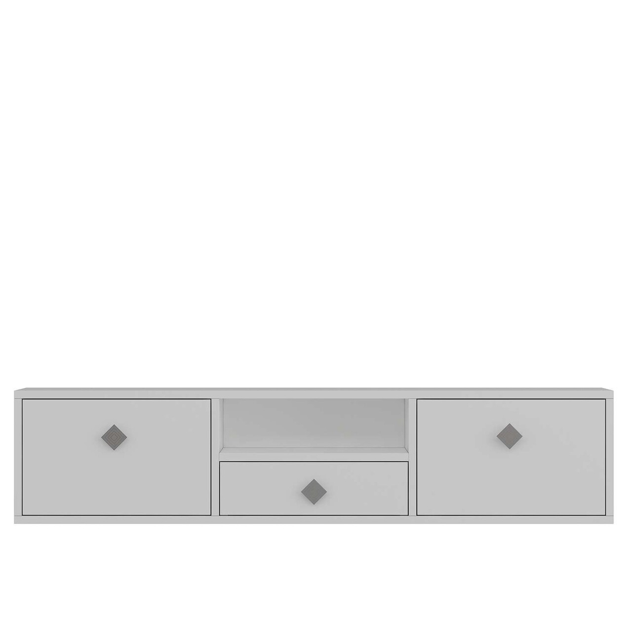 Comoda TV, Hanah Home, 1305-DROP-1, 140x30x30 cm, PAL , Alb / Argintiu - view 3