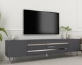 Comoda TV, Olivia, Dekolp2, Antracit / Argintiu