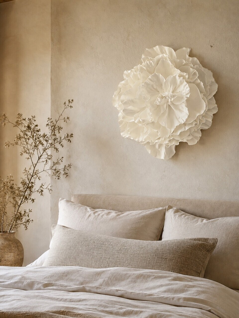 Decoratiune de perete, DM0011, Dimensiune: 65 x 65 cm, Alb — imaginea 3