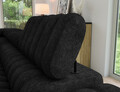 Coltar extensibil stanga 5 locuri ELTAP, LT-06AU, Kanedo, 269x204x86 cm, lemn/poliester, negru