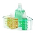 Suport de colt pentru accesorii baie Basic, iDesign, 23x18x9 cm, cu ventuze