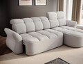 Coltar extensibil dreapta 3 locuri ELTAP, Beneth, 301x185x115 cm, lemn/poliester, gri deschis