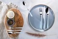 Set tacamuri, 26 piese, Amefa, Eclat Matt Sky Blue, inox, bleu
