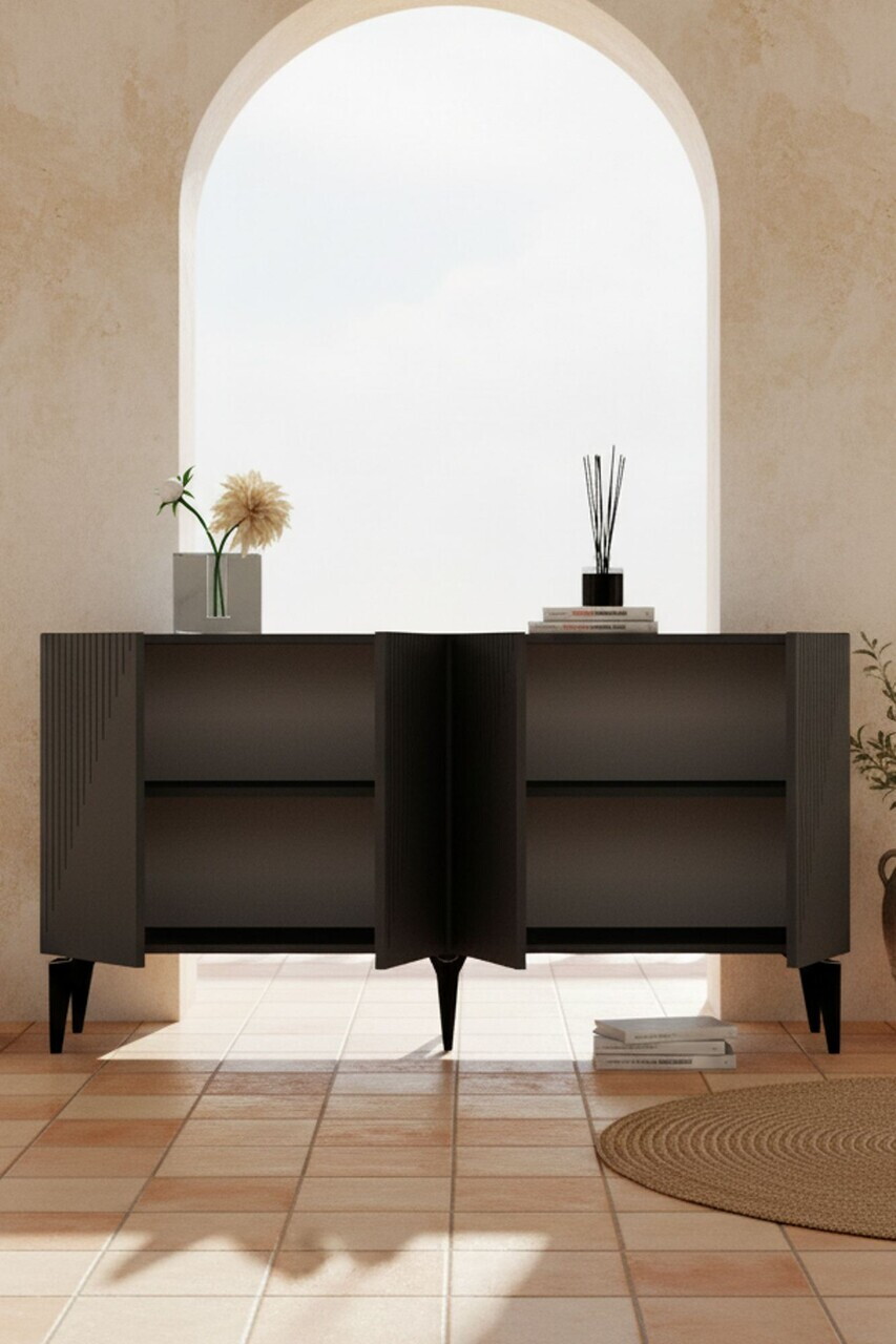 Consola, Hanah Home, Batum 150, 150x79x32 cm, Antracit — imaginea 3