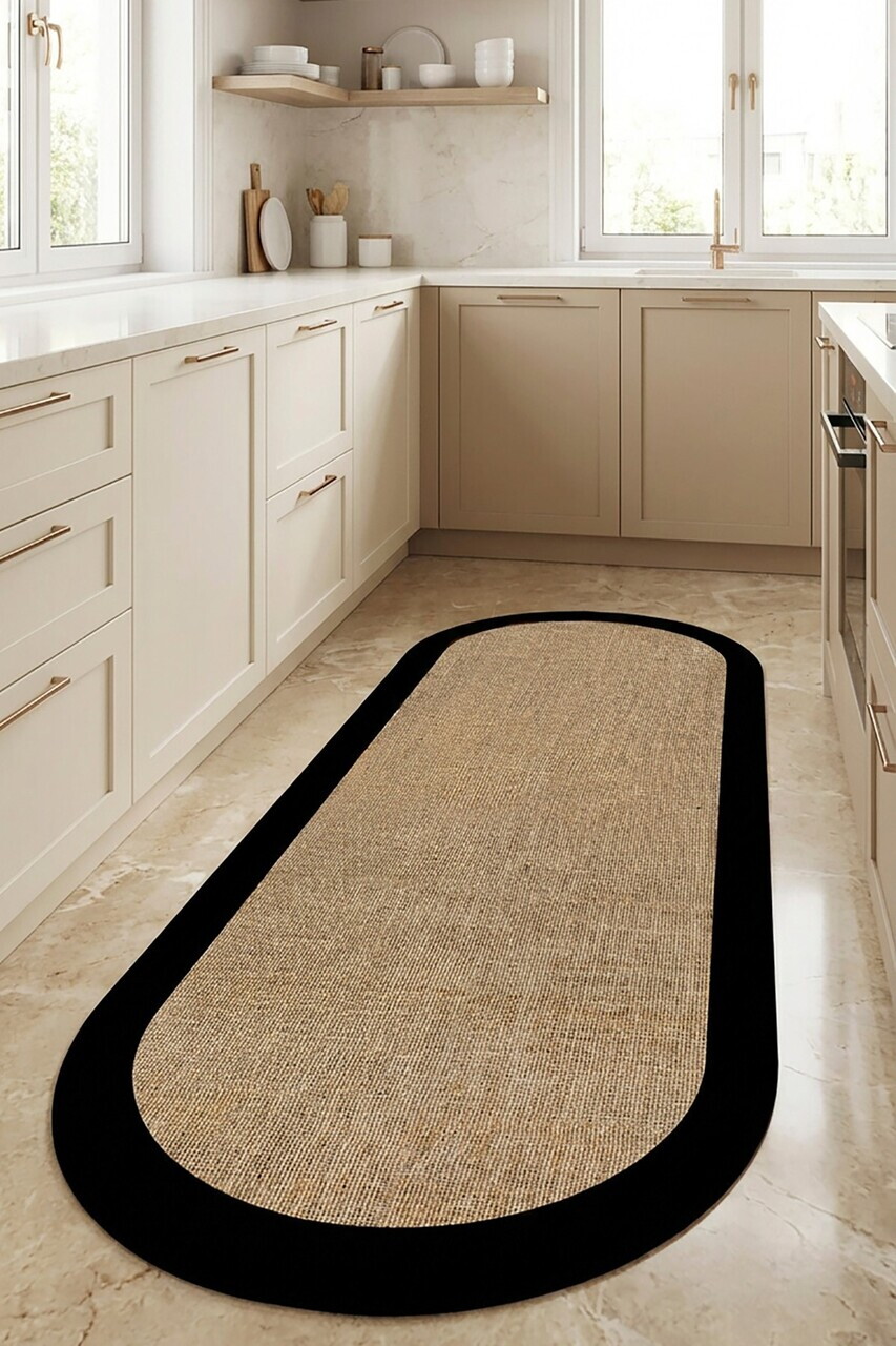 Covor, CLR-0000578-002, 100x250 cm, Poliester, Negru — imaginea 2
