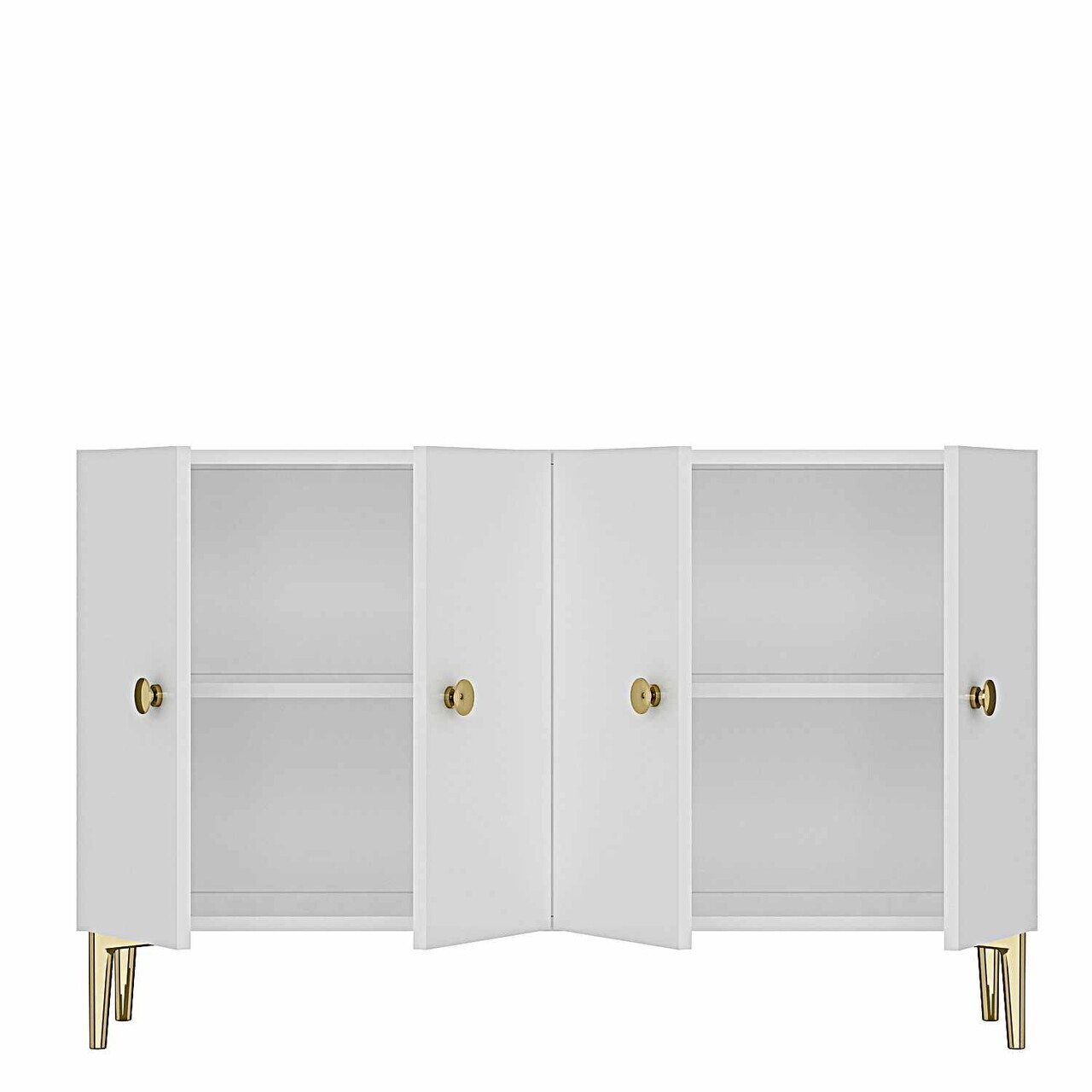 Consola, Hanah Home, Squarel 120, 120x75x32 cm, Alb — imaginea 7