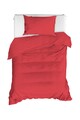Lenjerie de pat pentru o persoana, 2 piese, 150x210 cm, 100% bumbac ranforce, Mijolnir, Fresh Color, rosu