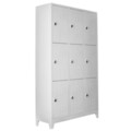 Dulap de depozitare cu incuietoare, Shelvoria, Js1015, 117x200x40 cm, Otel, Gri deschis