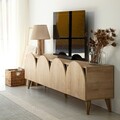 Comoda TV, Neostill, Mesta, 180x50x35 cm, Cadru: PAL MELAMINAT 100%., Stejar