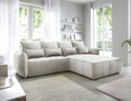 Coltar extensibil dreapta 4 locuri ELTAP, RT-18MAN, Campo, 265x196x88 cm, lemn/poliester, bej