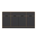 Consola, Minerva, Elina, 180x90x45 cm, PAL, Nuc / Antracit