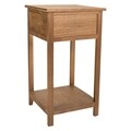 Masuta inalta Brittany, Creaciones Meng, 35x35x63 cm, lemn de paulownia, maro