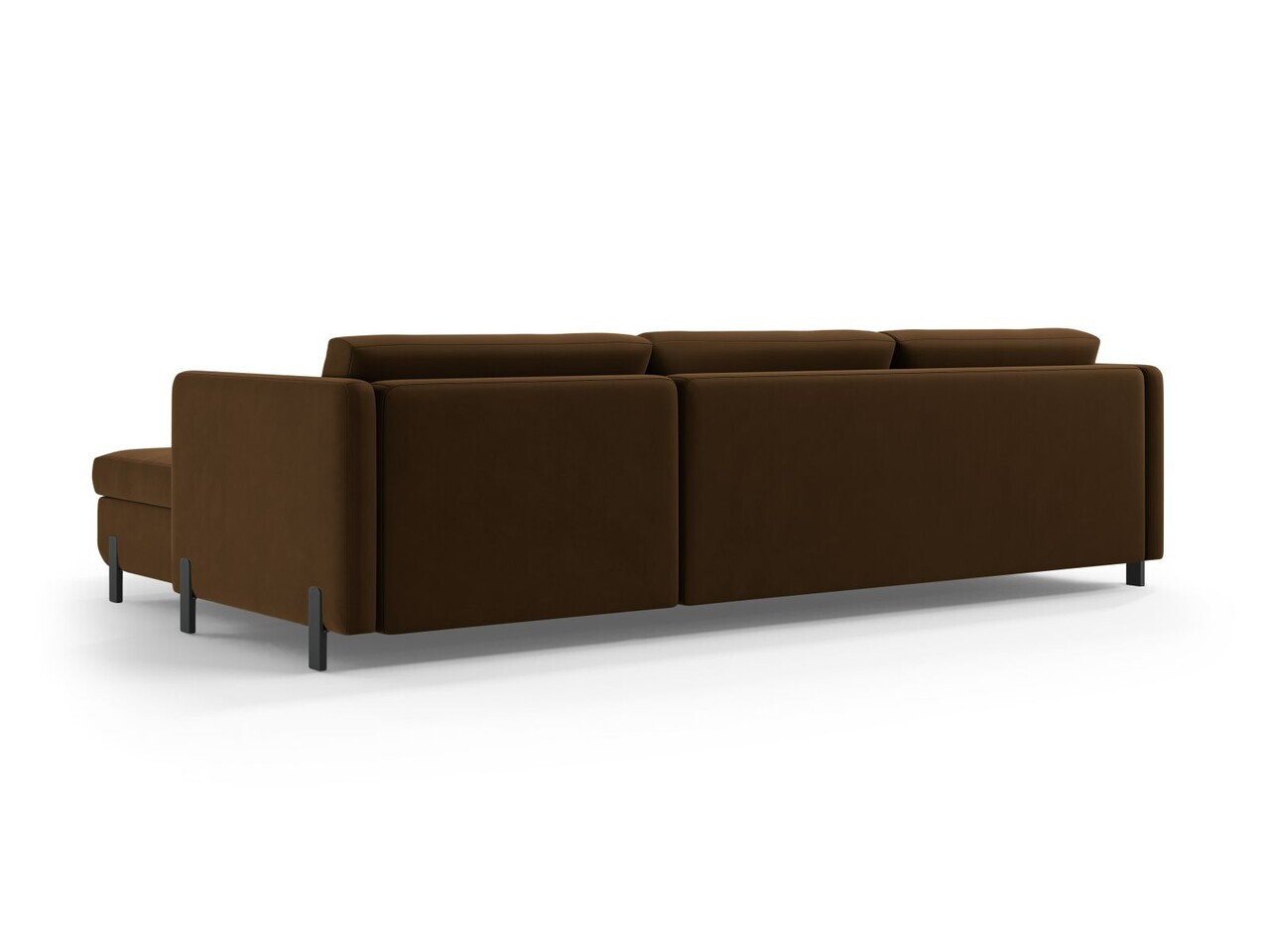 Coltar extensibil stanga 4 locuri, Gloria, Micadoni Home, 266x170x88 cm, catifea, ciocolatiu — imaginea 4