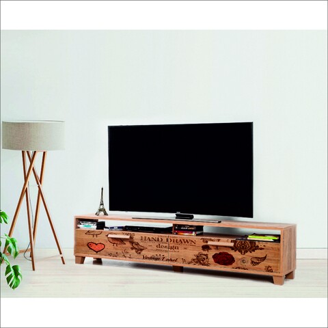 Comoda tv box retro 180, vella, 180x35x41 cm, multicolor