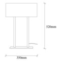 Lampa de masa, Alby, 527ABY2186, Fier, Alb/Negru