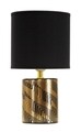 Lampa de masa Glam Dark, Mauro Ferretti,  1 x E27, 40W, Ø 15x28 cm, ceramica, negru/auriu