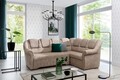 Coltar extensibil dreapta 3 locuri ELTAP, LII-042, Lord II, 243x195x112 cm, lemn/poliester, maro deschis