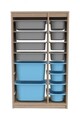 Dulap multifunctional, Estella, Montana Xs 2D4N8U, Gri Sonomo / Albastru