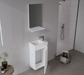Set Dulap de Baie cu Chiuvetă și Oglindă (2 Piese), Hanah Home, Conza 45, Alb