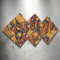 Set 4 tablouri decorative, 4MDF2369441, MDF, Imprimat UV, Multicolor