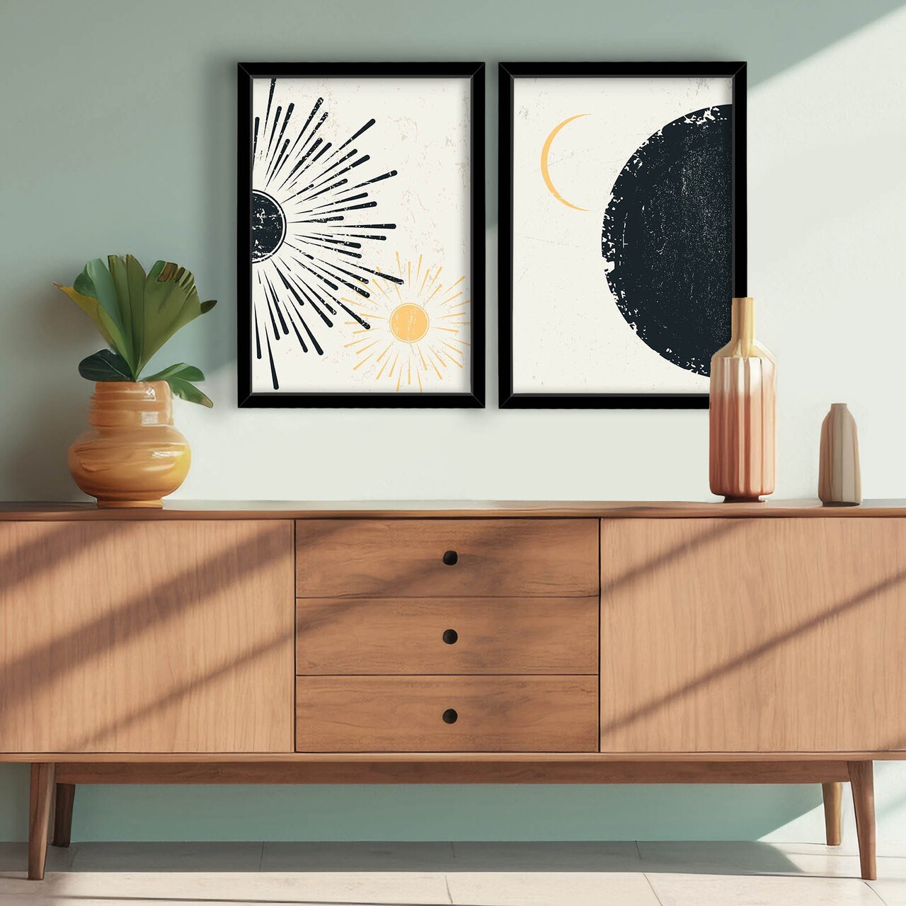 Set 2 tablouri decorative 2p3752softct-014 Lemn Multicolor