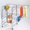 Uscator rufe, Maximex, Mobile, 186 x 109 x 58 cm, 27 m capacitate de uscare, inox, gri