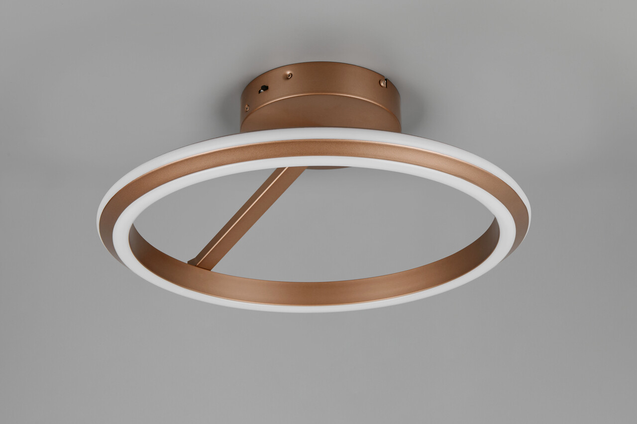 Plafoniera Amador, TRIO, 45x23 cm, 34W, 1x SMD, metal, aramiu - 1 | YEO
