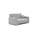 Canapea extensibila 3 locuri, ELTAP, Laine, 155x105x75 cm, lemn/poliester, gri deschis