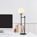 Lampa de masa, Step - 13073, Fulgor, 18 x 24 x 55 cm, 1 x E14, 40W, negru