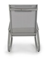 Scaun balansoar pentru gradina Demid, Bizzotto, 60.5 x 107 x 95 cm, otel/textilena 2x1, grej