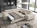 Coltar extensibil dreapta 5 locuri ELTAP, RT-18ROY, Ferucce, 276x200x93 cm, lemn/poliester, bej deschis