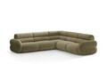 Coltar simetric 7 locuri, Neo, Micadoni Home, 295x295x83 cm, tesatura Chenille, verde oliv deschis