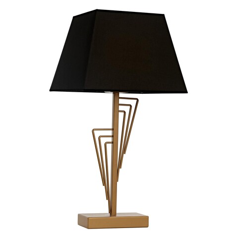 Lampa de masa, ml-9124-1b-e, aurora, 30 x 20 x 60 cm, 1 x e27, 60w, negru/aramiu antic