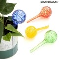 Set 4 picuratoare glob pentru udat plantele, Ballwooters InnovaGoods, Ø6x15 cm, 100 ml, sticla