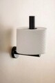 Suport hartie igienica, Wenko, Bosio, 8 x 12.5 x 18 cm, inox, negru