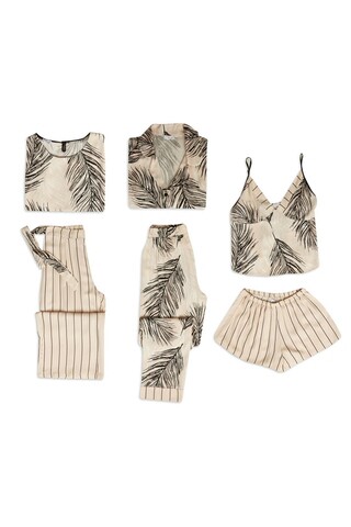 Set pijamale dama, 637BNC1260 – L, Benicia, Viscoza, Crem Benicia