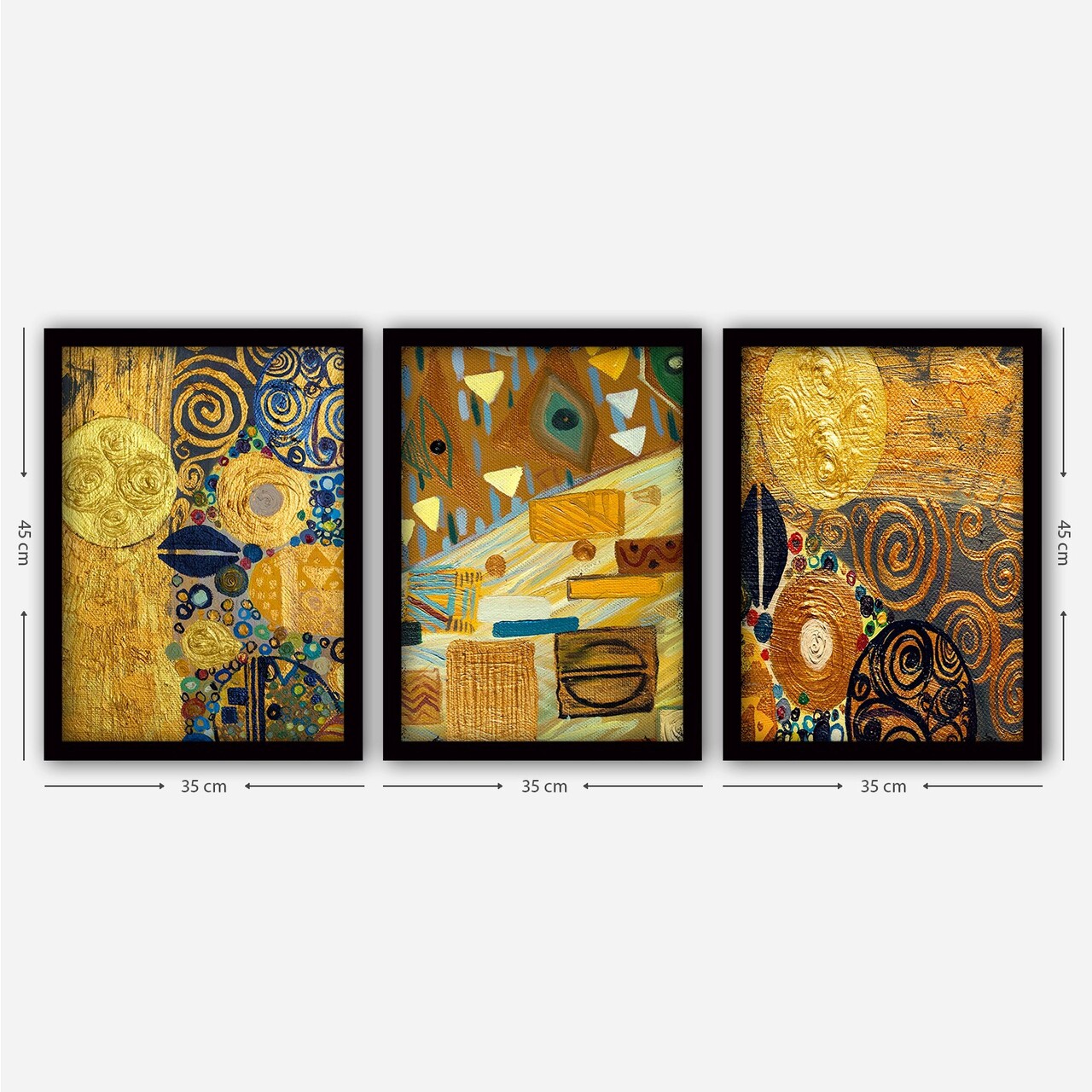 Set 3 tablouri decorative, 3SC154, Plastic, Multicolor - view 2